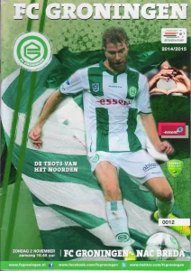 scan matchday programme (programmaboekje) 02.11.2014 | Groningen — NAC Breda (NL Eredivisie 2014/15) Michael de Leeuw on cover.