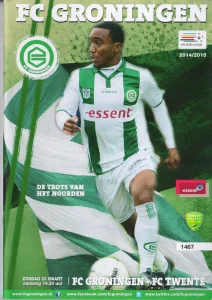scan matchday programme (programmaboekje) 22.03.2015 | Groningen — FC Twente (NL Eredivisie 2014/15) Lorenzo Burnet on cover