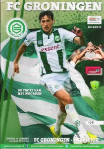 scan matchday programme (programmaboekje) 19.10.2014 | Groningen — Excelsior (NL Eredivisie 2014/15) Eric Botteghin on cover.