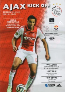 scan matchday programme (programmaboekje) 06.12.2014 | Ajax — Willem II (NL Eredivisie 2014/15) Jairo Riedewald on cover.