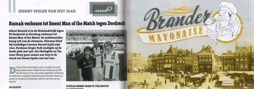 Albert Rusnak - Essent Man of the Match against FC Dordrecht and Brander Mayonaise advert