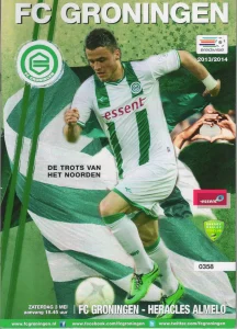 scan matchday programme (programmaboekje) 03.05.2014 | Groningen — Heracles (NL Eredivisie 2013/14) Filip Kostic on cover.
