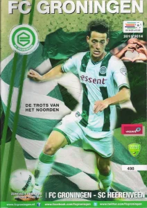 scan matchday programme (programmaboekje) 09.02.2014 | Groningen — Heerenveen (NL Eredivisie 2013/14). Krisztian Adorjan on cover.