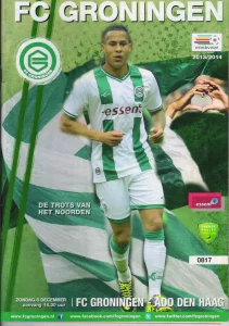 scan matchday programme (programmaboekje) 08.12.2013 | Groningen — ADO Den Haag (NL Eredivisie 2013/14) Cover Tjaronn Chery