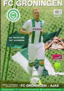 scan matchday programme (programmaboekje) 01.09.2013 | Groningen — Ajax (NL Eredivisie 2013/14) cover Nick van der Velden