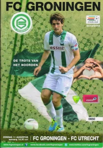scan matchday programme (programmaboekje) 11.08.2013 | Groningen — FC Utrecht (NL Eredivisie 2013/14) cover Eric Botteghin