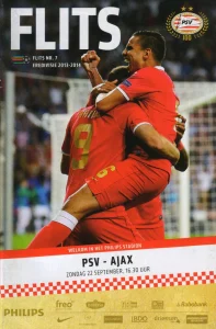 scan matchday programme (programmaboekje) 22.09.2013 | PSV Eindhoven — Ajax (NL Eredivisie 2013/14) Cover Adam Maher and Tim Matavž