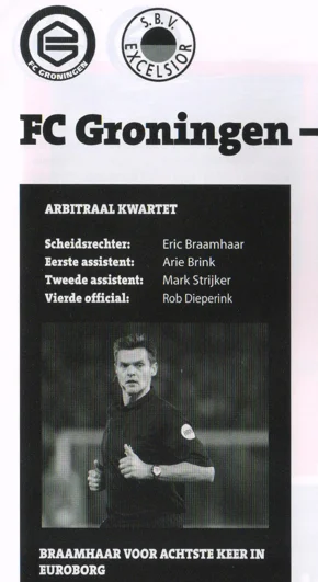 arbitraal kwartet Groningen Excelsior 19 October 2014