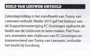 BEELD VAN LEEUWEN ONTHULD