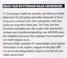MAHI VAN ROTTERDAM NAAR GRONINGEN