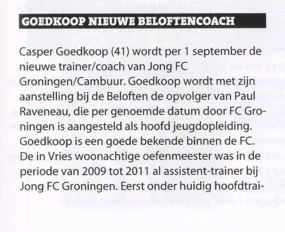 GOEDKOOP NIEUWE BELOFTENCOACH