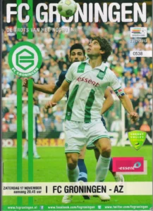 scan matchday programme (programmaboekje) 17.11.2012 | Groningen — AZ Alkmaar (NL Eredivisie 2012/13) Cover Kees Kwakman