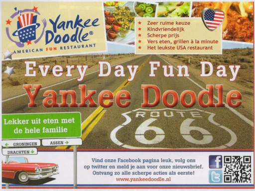Yankee Doodle American restaurant advertisement scan from FC Groningen programme 2013