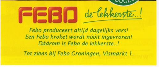 FEBO kroket advertisement scan from FC Groningen matchday programme 2013