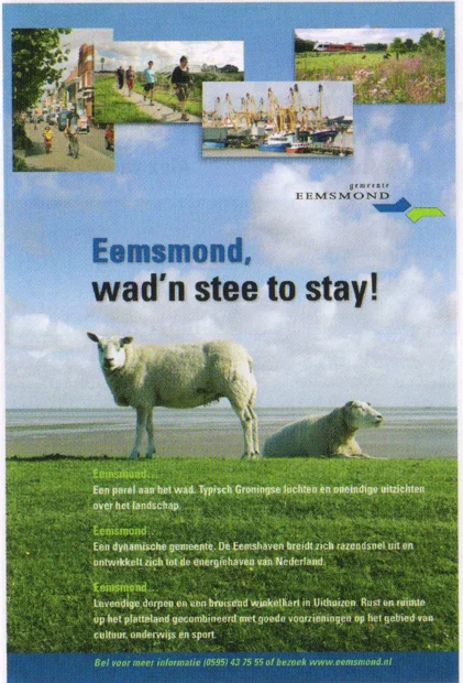 Eemsmond municipality tourism advertisement scan from FC Groningen programme 2013