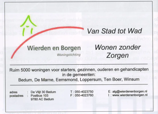 Wierden en Borgen housing association advertisement scan from FC Groningen programme 2013