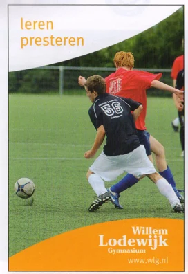Willem Lodewijk Gymnasium advertisement scan from FC Groningen programme 2013