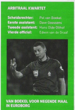 Referee Pol van Boekel profile and clean slate disciplinary rules scan from 2014 programme