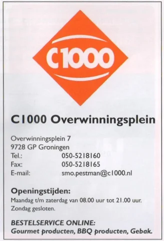 C1000 supermarket advertisement scan from FC Groningen matchday programme 2013
