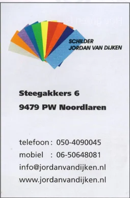 Schilder Jordan van Dijken advertisement scan from FC Groningen programme 2013