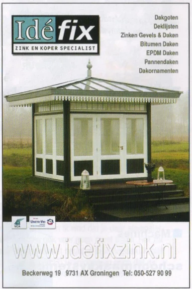 Idefix zinc and copper specialist advertisement scan from FC Groningen programme 2013