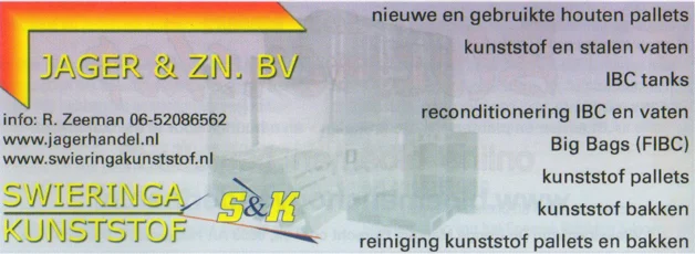 Jager & Zn industrial logistics advertisement scan from FC Groningen programme 2013