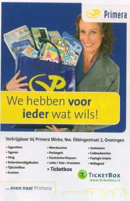 Primera Minke TicketBox advertisement scan from FC Groningen programme 2013