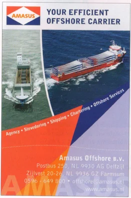 Amasus Offshore maritime advertisement scan from FC Groningen programme 2013