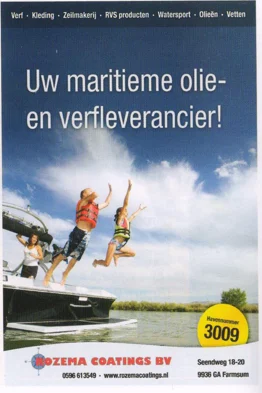 Rozema Coatings maritime paint supplier advertisement scan from FC Groningen programme 2013