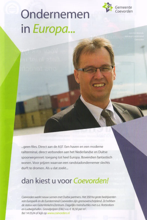 Gemeente Coevorden Euroterminal logistics B2B advertisement scan from FC Groningen programme 2013