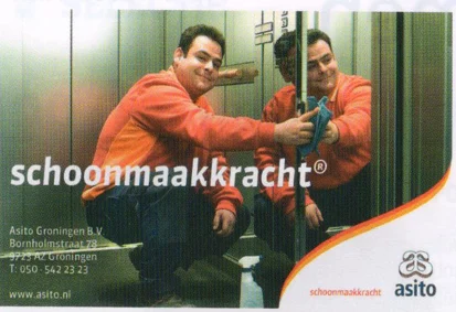 Asito cleaning services advertisement scan from FC Groningen programme 2013