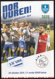 scan matchday programme (programmaboekje) 28.10.2014 | SV Urk — Ajax (NL KNVB Beker 2014/15)