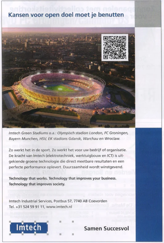 Imtech Green Stadiums corporate advertisement scan from FC Groningen programme 2013