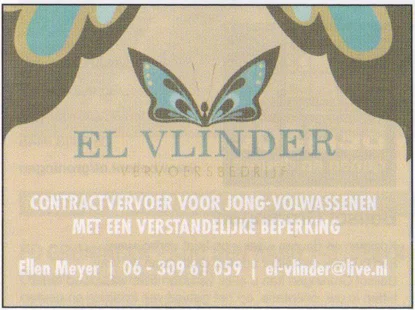 El Vlinder social transport advertisement scan from FC Groningen programme 2013